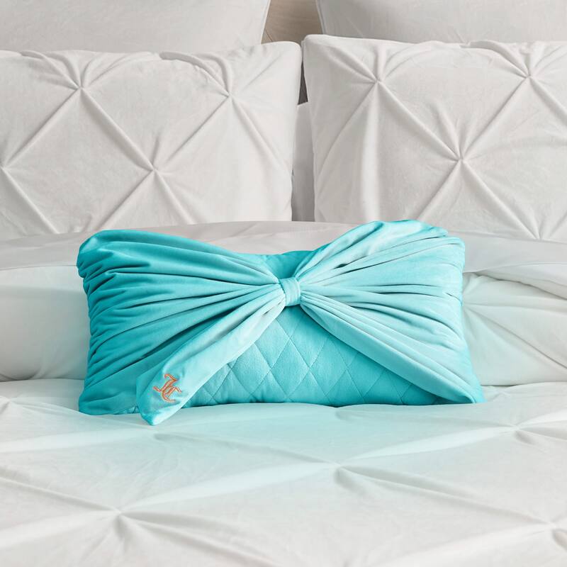 Juicy Couture Velvet Bow Designer Decorative Pillow