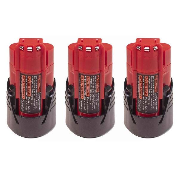 Shop 2x Factory Essentials Fits Milwaukee M12 12v Lithium Battery 1 5ah 48 11 2401 48 11 2402 C12b C12bx Overstock 29607846