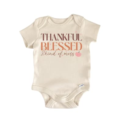 Thankful Mess - Baby Boy Girl Clothes Infant Bodysuit Funny Cute Newborn