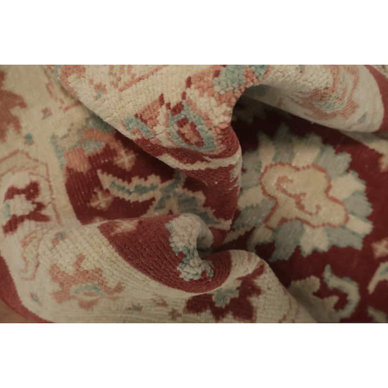 Hand Knotted Oriental 100% Wool Carpet Traditional All-Over Oranges & Rust Ziegler Area Rug - 3' 11'' X 2' 0''