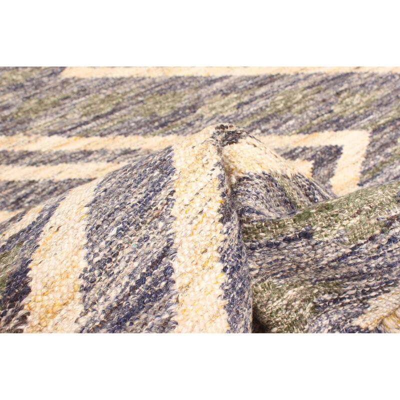 ECARPETGALLERY Flat-Weave Ankara FW Dark Grey Wool Kilim - 5'3 x 8'1