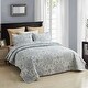 Gray Lightweight Bedspread Coverlet Set with Shams Bedding Set for All ...