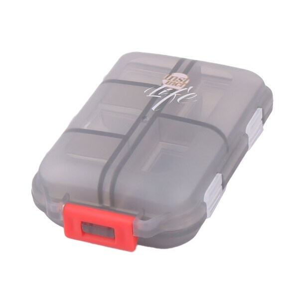 Traveling Plastic 10 Compartments Medicine Pills Holder Storage Box Case Gray