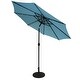 preview thumbnail 9 of 21, Sun-Ray 9' Round Solar Lighted Umbrella, Base Not Included