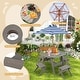preview thumbnail 7 of 19, Costway Kids Wooden Table Set with Octagon Table 4 Stools & Removable - See Details