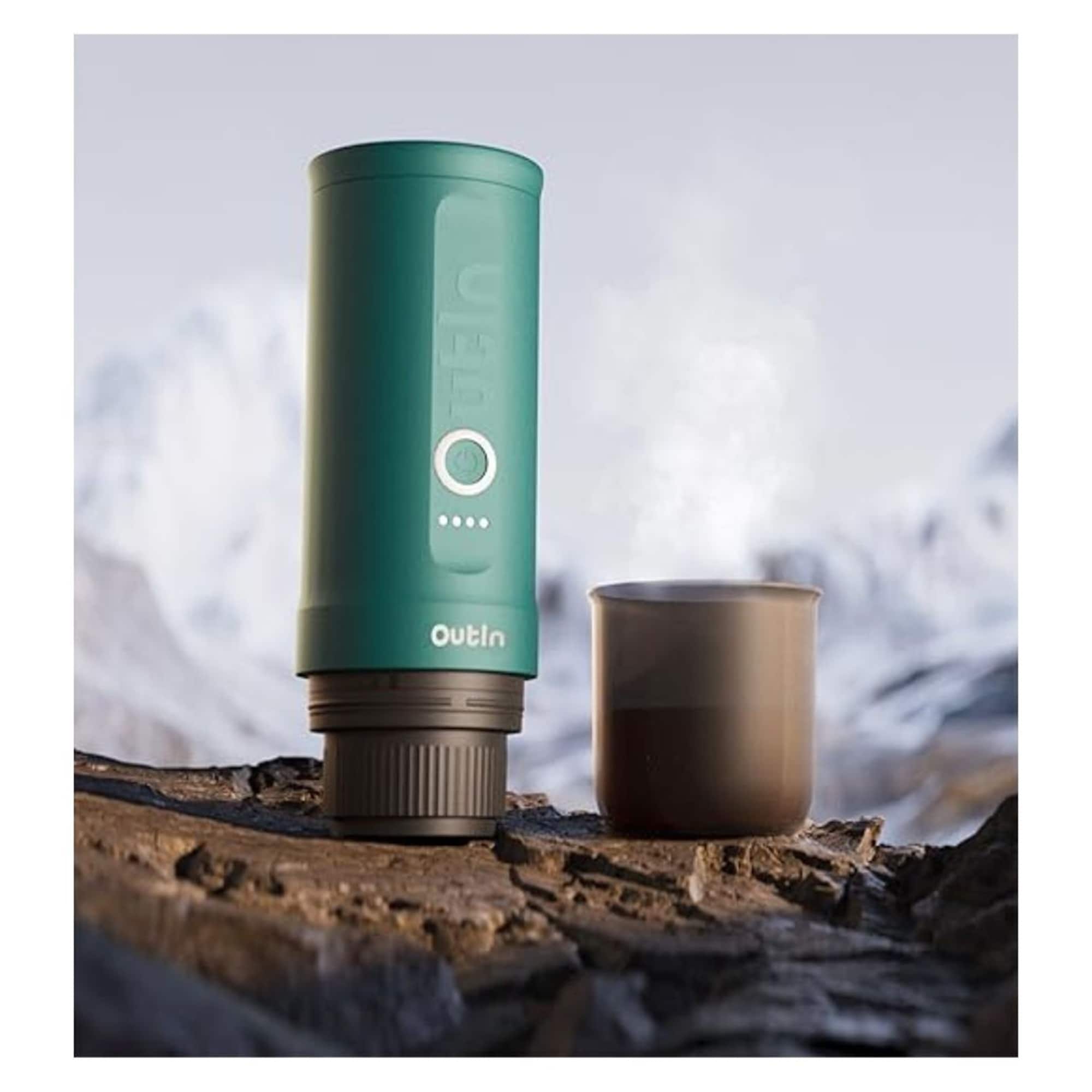 【美品】OutIn Nano ポータブル電動エスプレッソマシン Teal Nano Teal Portable Espresso Maker | 2-in-1 Ground & Capsules