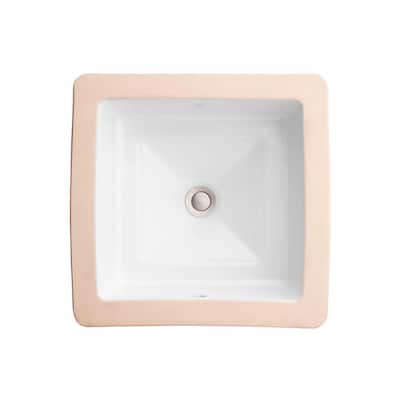 DXV D20130000 Pop 17" Square Vitreous China Undermount Bathroom Sink