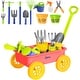 preview thumbnail 2 of 4, Dimple Garden Wagon & Tools 15-Piece Play Set – Outdoor Toy Gardening Kit for Toddlers and Kids, Sandbox, or Beach Play, Ages 3+
