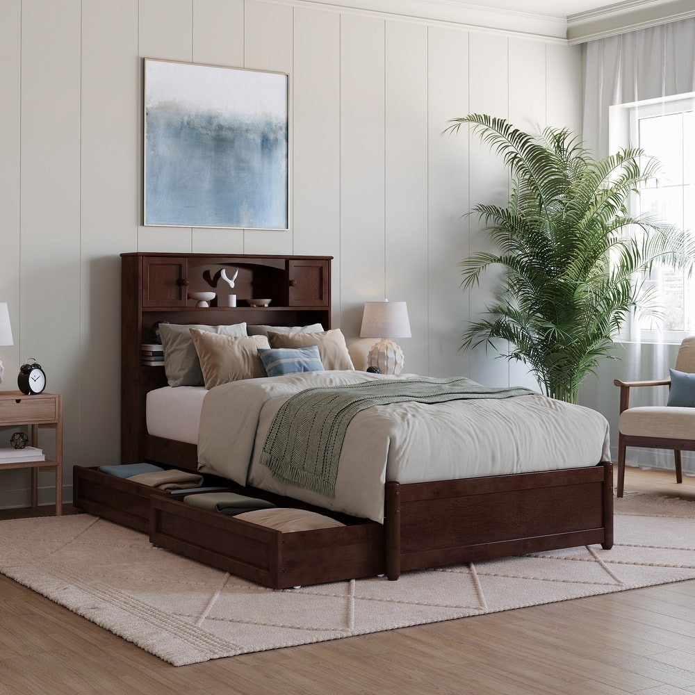 Hadley Platform Bed with Panel Footboard and Storage Drawers