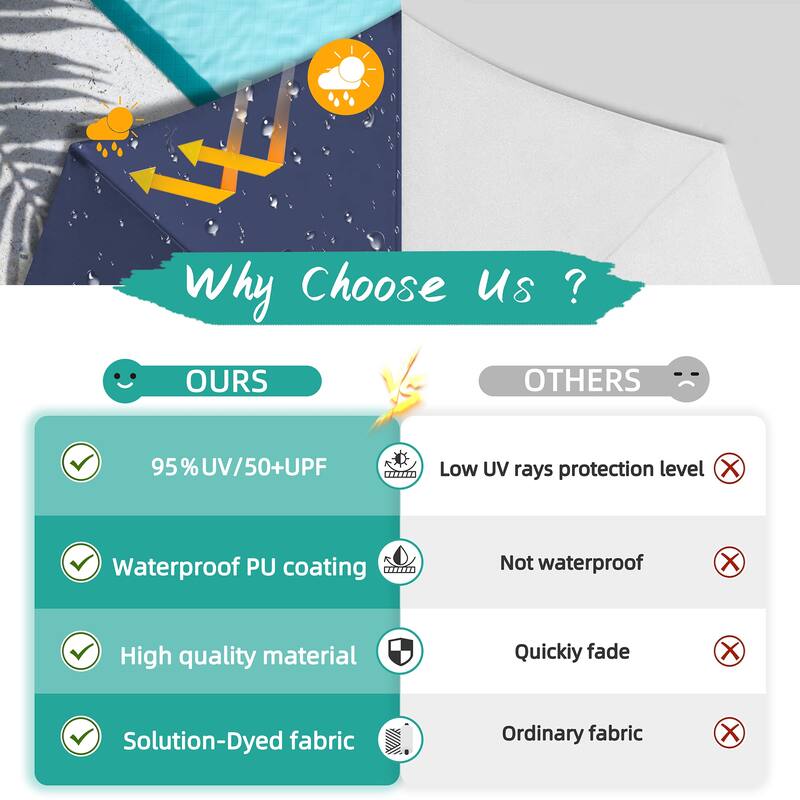 Futzca 9FT Outdoor Hanging Offset Patio Umbrella