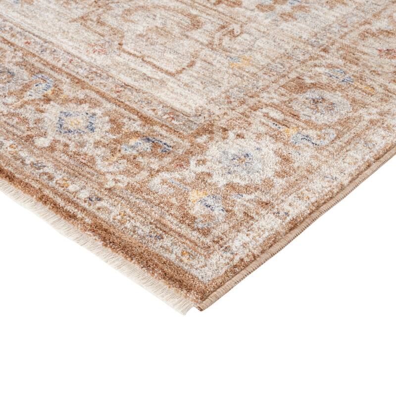 HomeRoots Floral Medallion Traditional Rectangle Area Rug