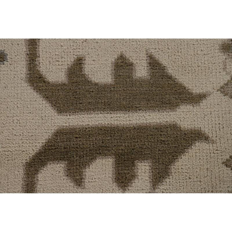 Large Oushak Oriental Area Rug Hand-Knotted Wool Carpet - 12'2" x 17'7"