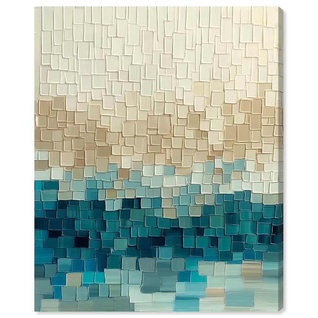 Pixelated Sea II Canvas by Art Remedy, Gallery Wrapped