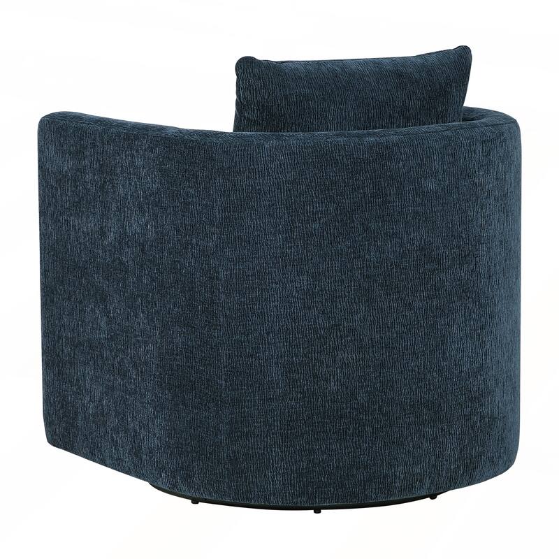 Performance Fabric Swivel Barrel Chair