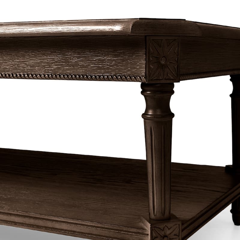 Maven Lane Pullman Traditional Rectangular Wooden Coffee Table