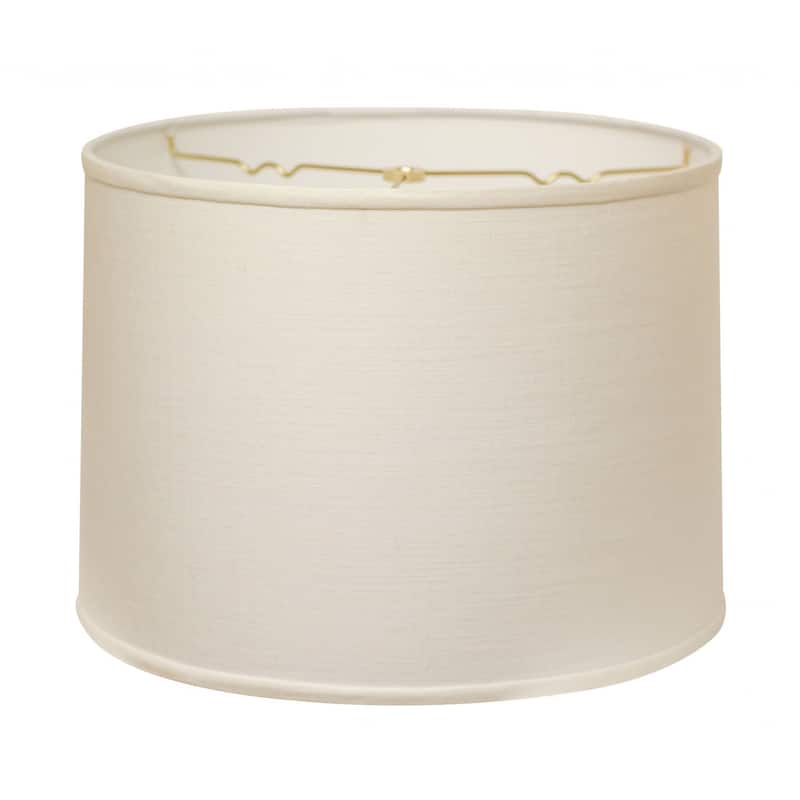 HomeRoots18" white Throwback Drum Linen Lampshade - 18