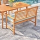 preview thumbnail 2 of 4, Waimea Honey Slatted Eucalyptus Wood Garden Bench with Cushion