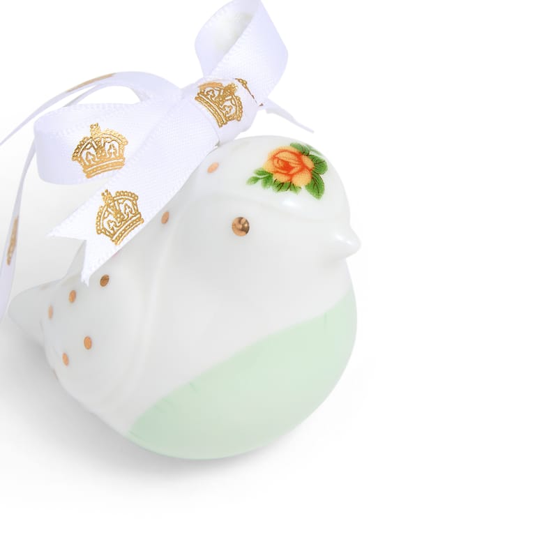 Royal Albert Old Country Roses Christmas Hanging Robin Ornament