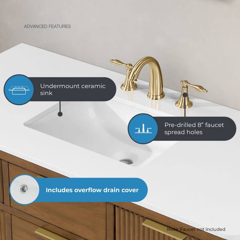 Ove Decors XANDER-48 Xander 48" Free Standing Single Basin Vanity Set