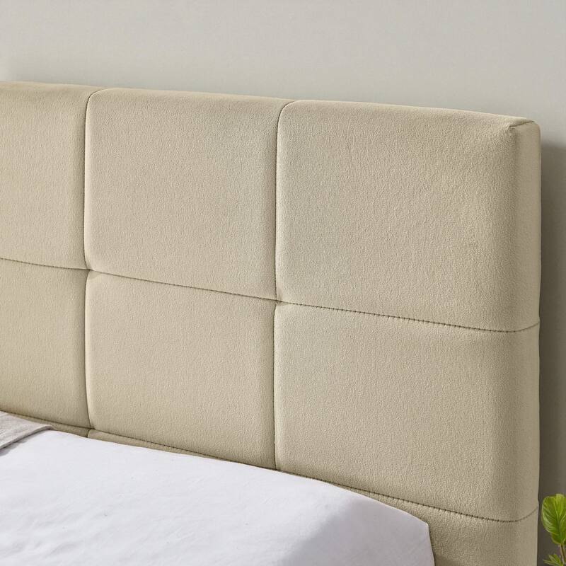 Full Size Velvet Upholstered Tufted Daybed Frame with Backrest and Armrest, Mid-Century Sofa Bed for Bedroom or Living Room