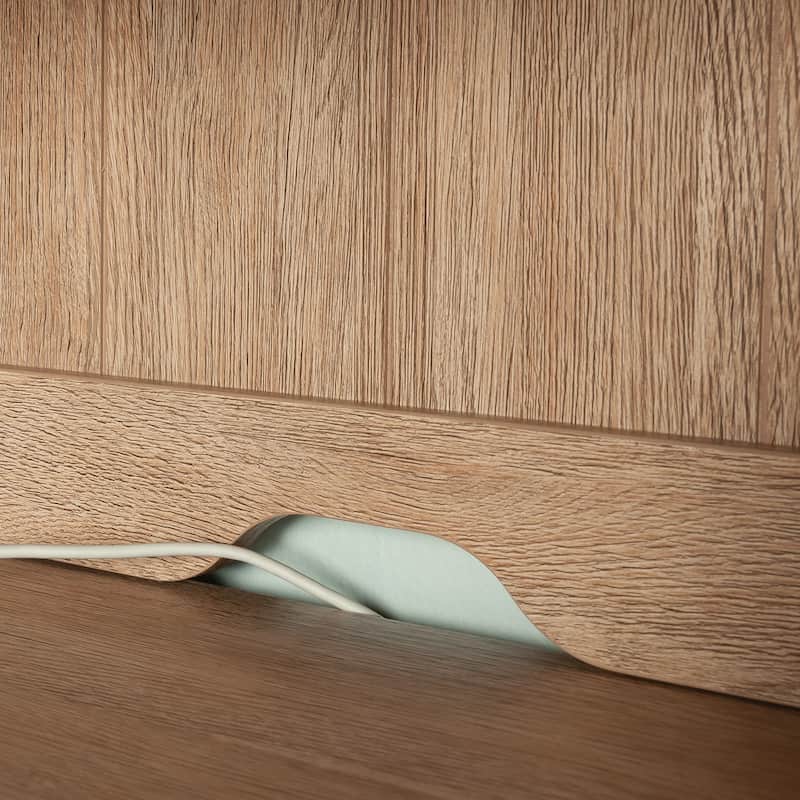 Wood Library Hutch with Glass Doors, Brown - 31.50" W x 17.68" D x 42.17" H