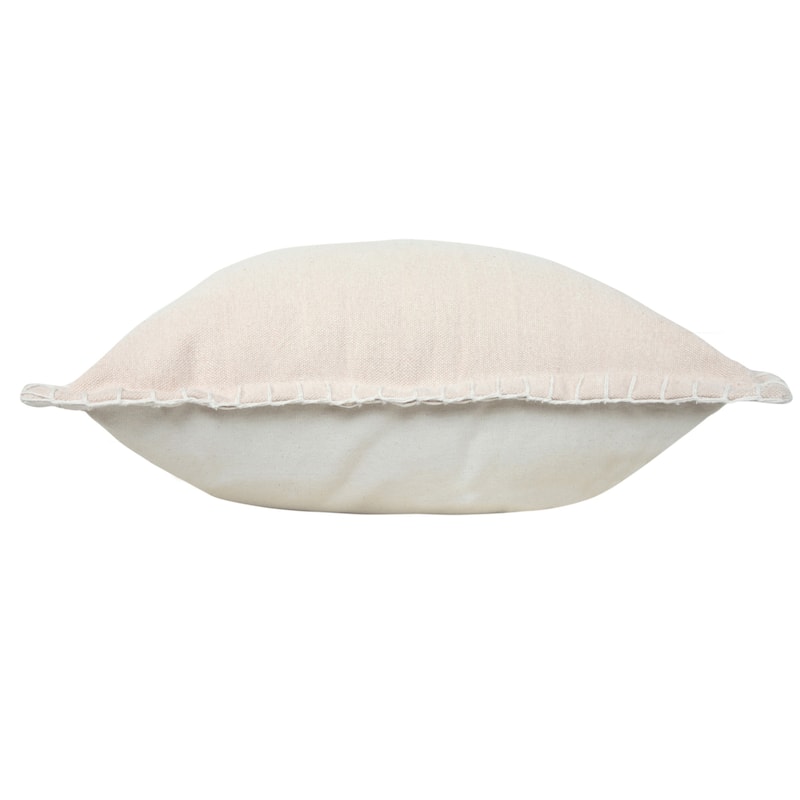 HomeRoots 20" X 20" Beige 100% Cotton Zippered Pillow
