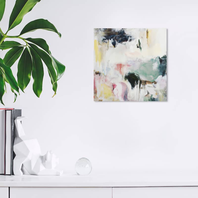 Wynwood Studio Canvas Abstract Surreal Flowers White and Modern & Contemporary Wall Art Canvas Print - 12 x 12