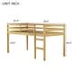 preview thumbnail 31 of 43, Solid Rubber Wooden Twin Loft Bed with Ladder and Strengthened Slats