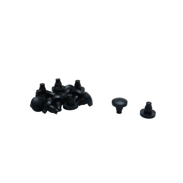 16pcs 7mm Black Stem Bumpers Glide, Patio Outdoor Furniture Glass Table Top Anti-collision Embedded