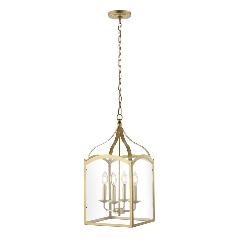 Ruth 11" 4-light Lantern Metal/Glass LED Pendant by JONATHAN Y