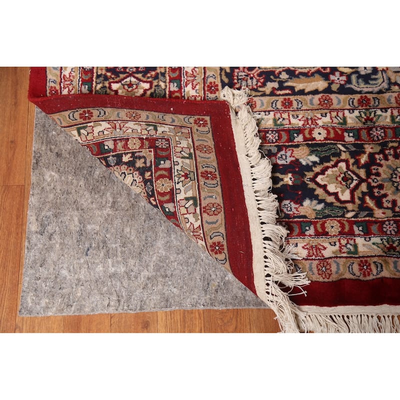 Vegetable Dye Kashan Indian Area Rug Handmade Wool Carpet - 8'2"x 11'5"