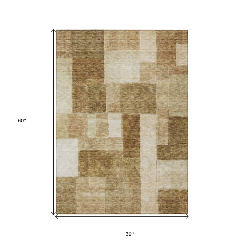 HomeRoots Geometric Transitional Rectangle Outdoor Rug