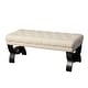 preview thumbnail 2 of 63, Scarlette Tufted Fabric Ottoman Bench by Christopher Knight Home - 41.00" L x 17.25" W x 16.75" H