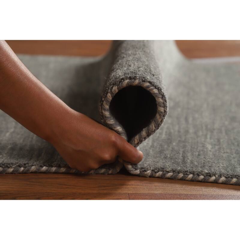 Hand Knotted Oriental 100% Wool Carpet Tribal Animal Pictorial Greys & Charcoal Gabbeh Area Rug - 4' 11'' X 3' 0''