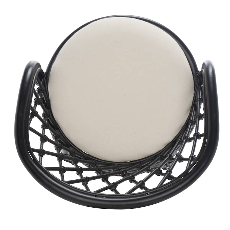 SAFAVIEH Galini 24-inch Rattan Counter Stool with Cushion - 21" W x 21" D x 35" H