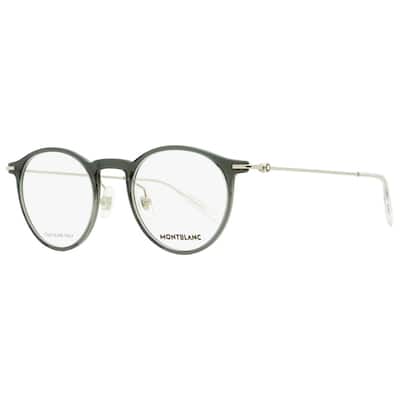 Montblanc MB0099O 001 Mens Gray/Silver/Transparent 48 mm Eyeglasses