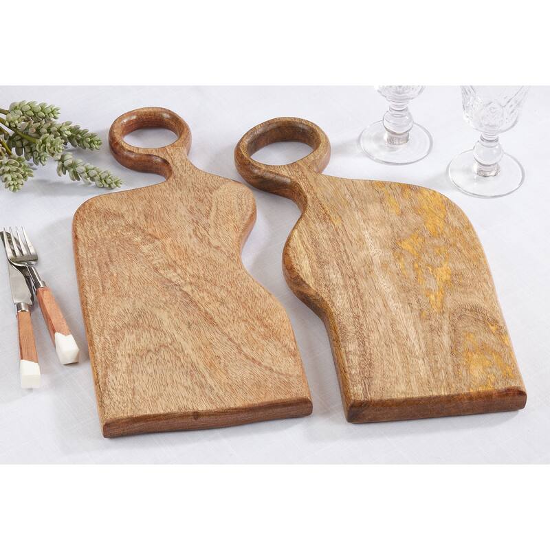 Wood Chopping Board With Handle (Set of 2) Bed Bath & Beyond 36258678