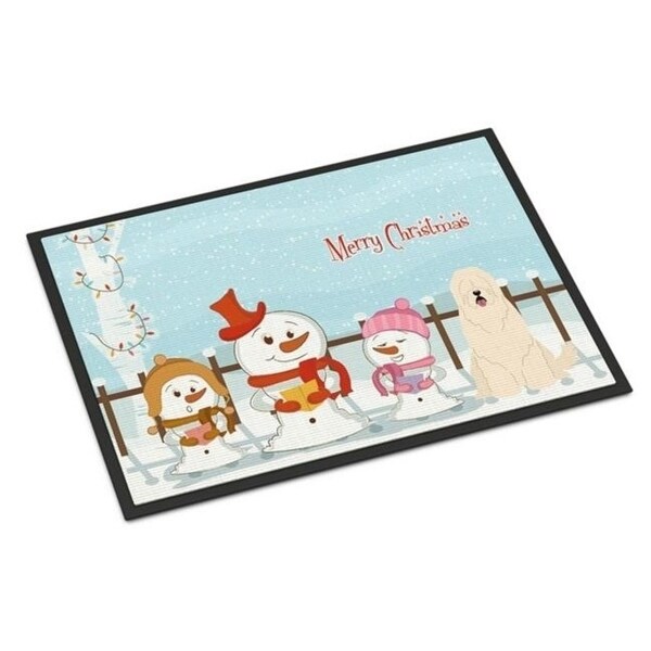 Carolines Treasures BB2355JMAT Merry Christmas Carolers South Russian Sheepdog Indoor or Outdoor Mat 24 x 0.25 x 36 in.