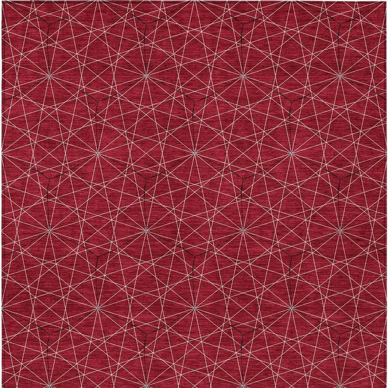 HomeRoots Geometric Transitional Rectangle Outdoor Rug