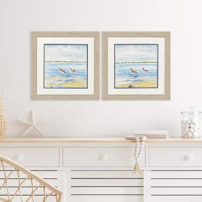 Paragon Sandpiper Beach Framed Art - Set of 2