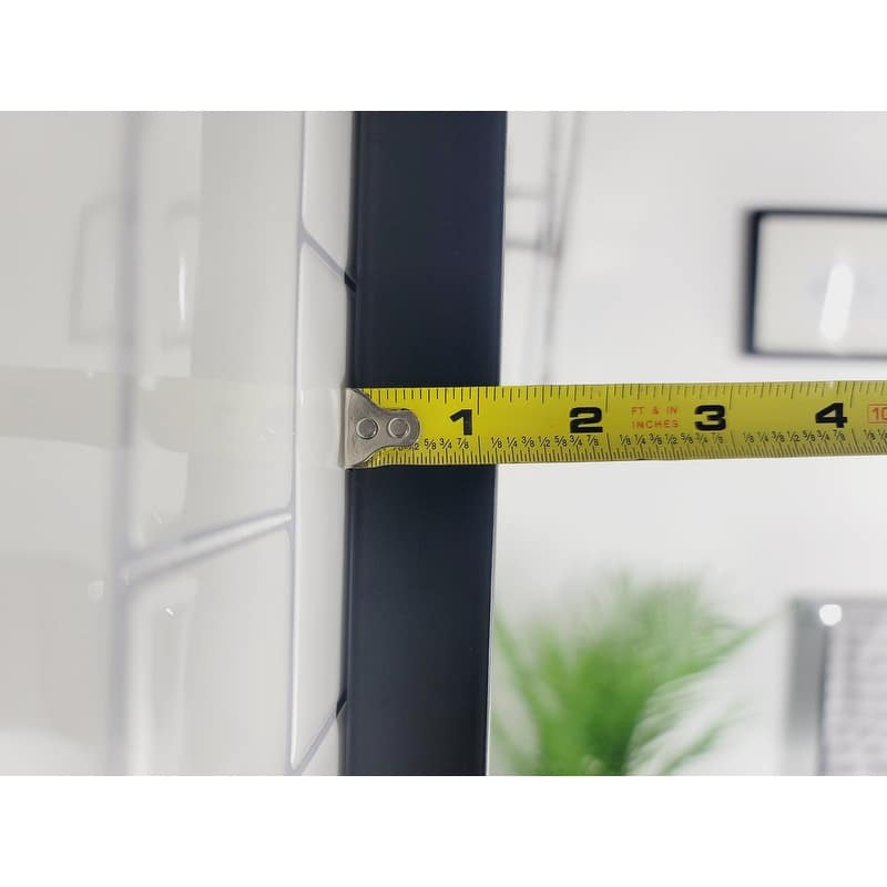 Venta Modern Black Framed Wall Mirror with Dual Mounting Brackets