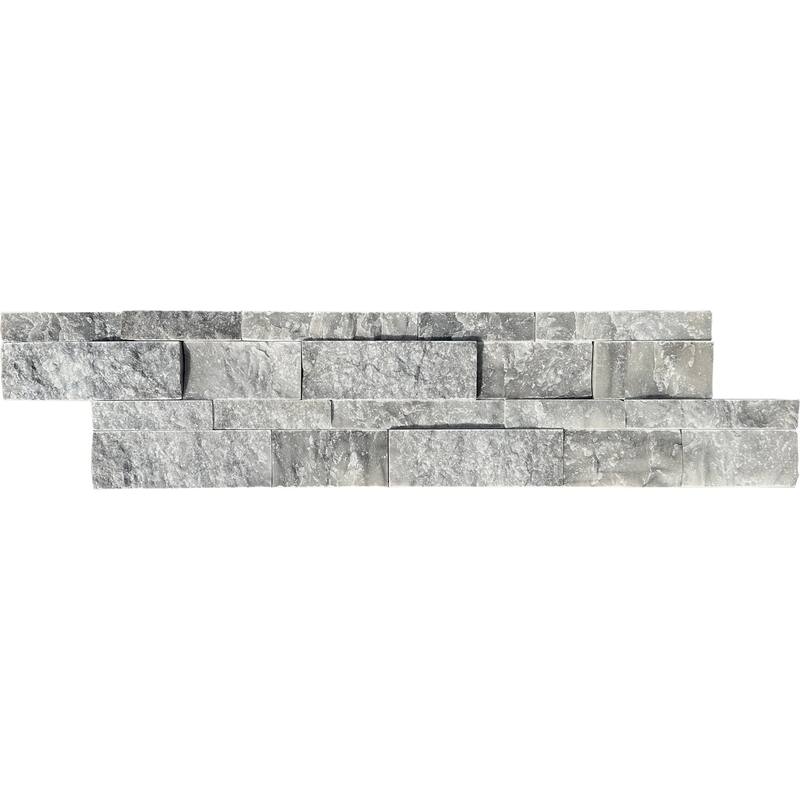 Serenity Marble 6" x 24" Split Face Ledger Panel Mosaic Tile - 4 Sheets (4.00 Sqft) - Grey