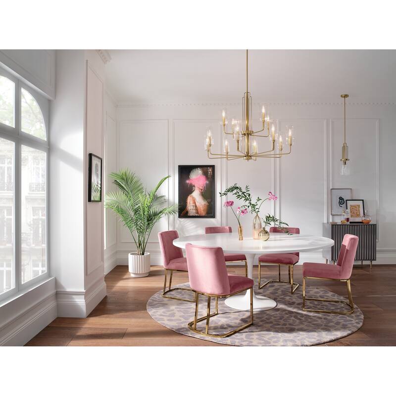 Kichler Kimrose 1 Light Mini Pendant with Clear Fluted Glass in Brushed Natural Brass