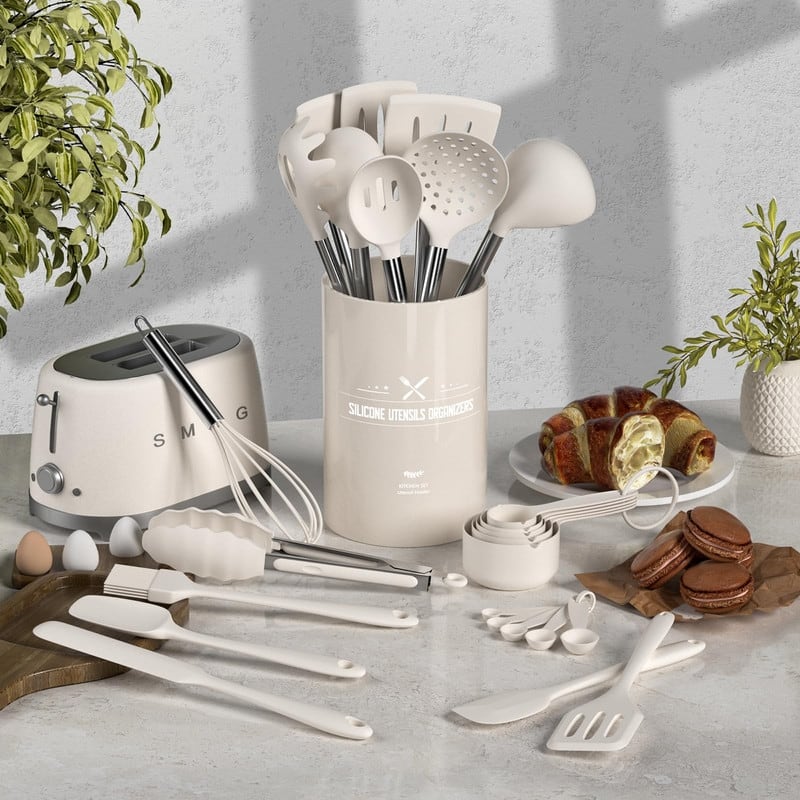 Silicone Kitchen Cooking Utensils Set-Umite Chef 43 pcs Heat Resistant Kitchen Utensils