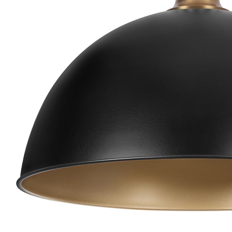 Modern Industrial 1-Light Dome Metal Pendant Light for Kitchen Island
