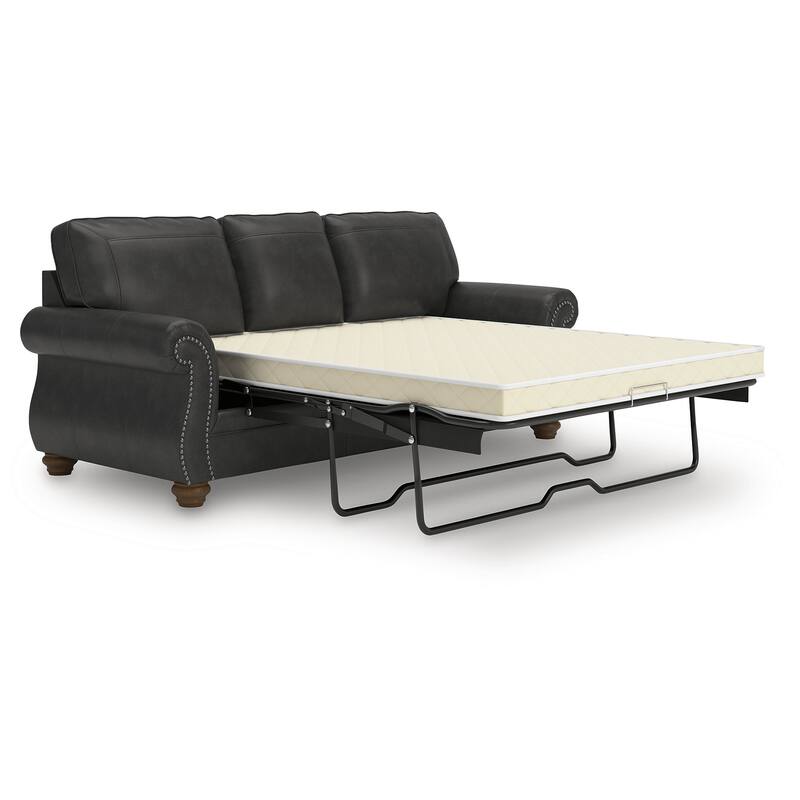 Signature Design by Ashley Shadsburne Black Queen Sofa Sleeper - 92"W x 38"D x 39"H