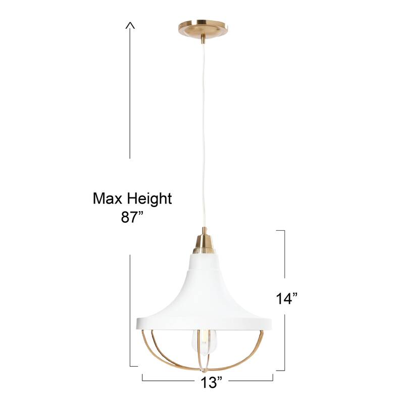 Robert Stevenson Lighting Presley - Caged Trumpet Ceiling Light - 13.0"L x 13.0"W x 14.0"H