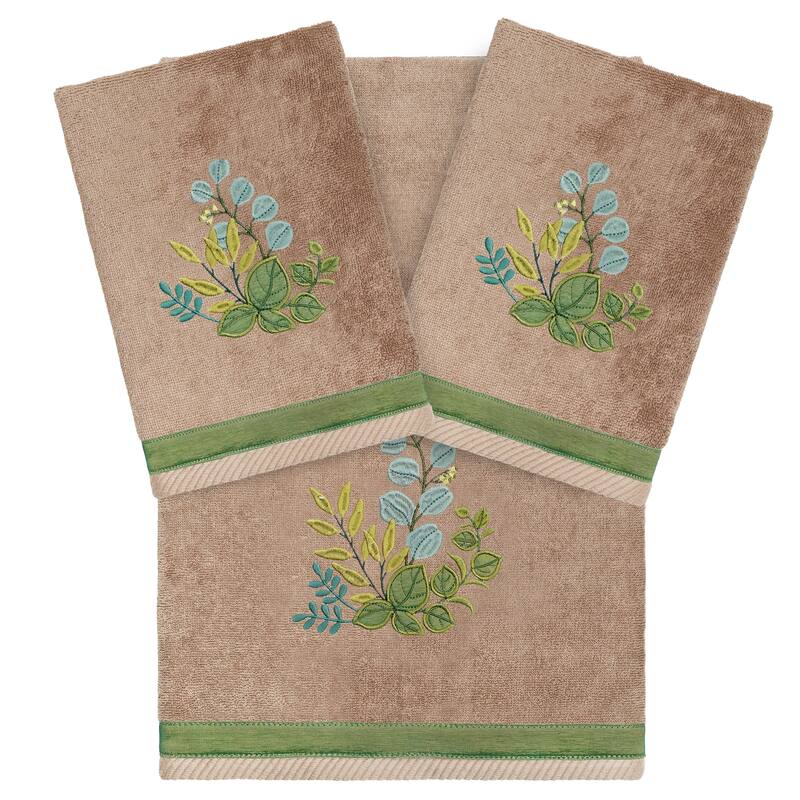 Authentic Hotel and Spa Turkish Cotton Botanica 3PC Towel Set - Cocoa