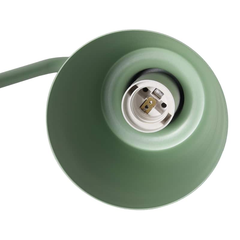 Modern Adjustable Metal Desk Lamp with USB Charging Port in Multiple Colors - 7.8" (L) x 5.6" (W) x 16" (H)