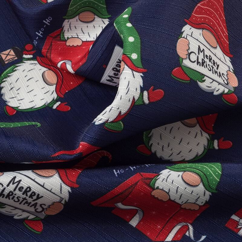 Christmas Holiday Gnomes Kitchen Curtain